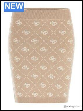 Eco Sarah 4G Sweater Skirt with Quatro G Design | High Rise Pencil Skirt